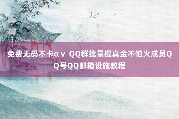 免费无码不卡αⅴ QQ群批量提真金不怕火成员QQ号QQ邮箱设施教程